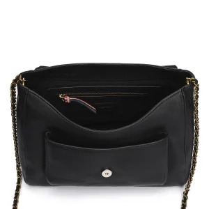 JEROME DREYFUSS Sac Lulu L Cuir Grainé Noir Brass 19