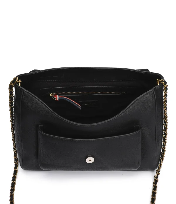 JEROME DREYFUSS Sac Lulu L Cuir Grainé Noir Brass 6