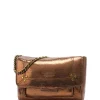 JEROME DREYFUSS Sac Lulu S Cuir Lamé Bronze 17