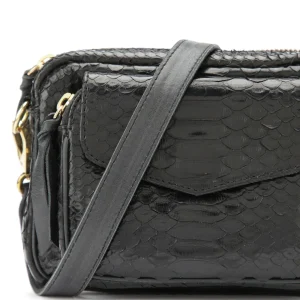 CLARIS VIROT Sac Baby Charly Python Noir 9