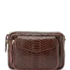 CLARIS VIROT Sac Charly Python Chocolat Endek Bordeaux 19