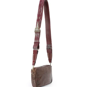 vente pas cher CLARIS VIROT Sac Charly Python Chocolat Endek Bordeaux 10