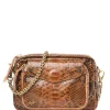 fashion pas cher CLARIS VIROT Sac Charly Python Moka 20