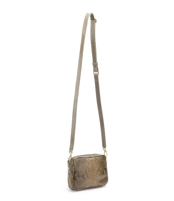 Boutique CLARIS VIROT Sac Baby Charly Python Kaki Foncé 4