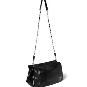 JEROME DREYFUSS Sac Bobi L Cuir Lamé Noir achetez pas cher 11