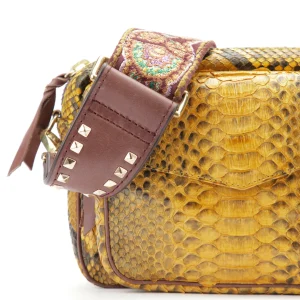 boutique paris CLARIS VIROT Sac Charly Python Safran 11