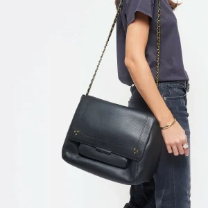 JEROME DREYFUSS Sac Lulu XL Cuir Noir Brass 21