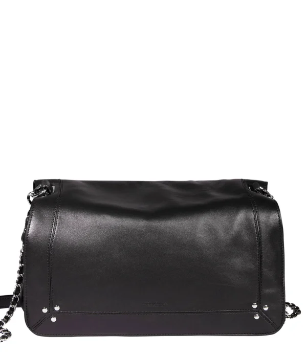 JEROME DREYFUSS Sac Bobi L Cuir Noir Silver boutique 1