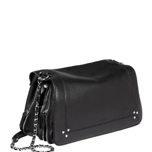 JEROME DREYFUSS Sac Bobi L Cuir Noir Silver boutique 9