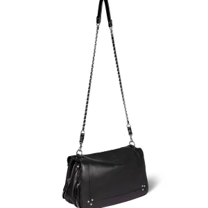 JEROME DREYFUSS Sac Bobi L Cuir Noir Silver boutique 11