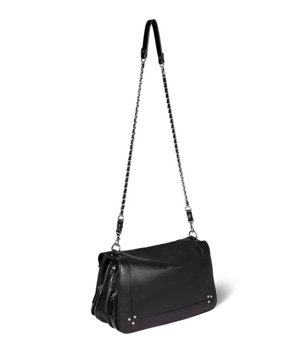 JEROME DREYFUSS Sac Bobi L Cuir Noir Silver boutique 4