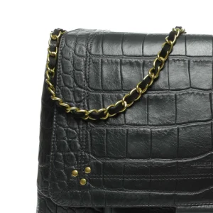 acheter JEROME DREYFUSS Sac Lulu XL Cuir Croco Noir 17