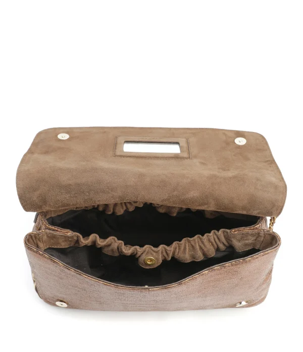 JEROME DREYFUSS Sac Bobi L Cuir Lamé Bronze 4