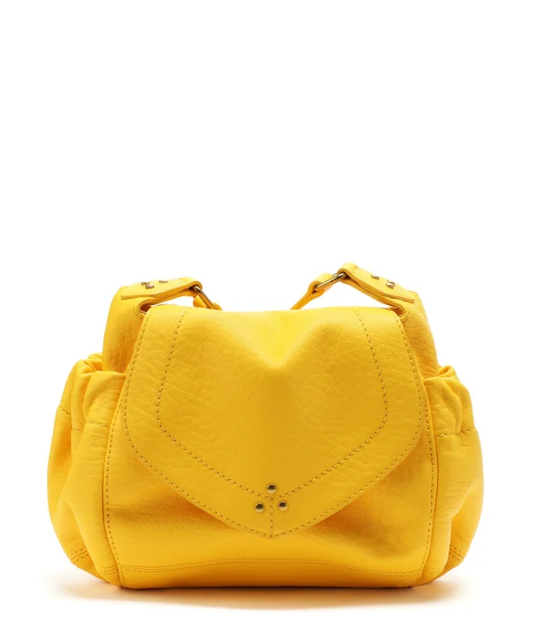 JEROME DREYFUSS Sac Helmut S Cuir Bubble Jaune Tournesol 1