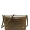 JEROME DREYFUSS Sac Igor Cuir Croco Kaki 17