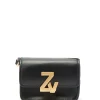 achat ZADIG & VOLTAIRE Mini Sac ZV Initiale Le City Grigri Cuir Noir 20