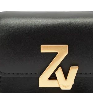 achat ZADIG & VOLTAIRE Mini Sac ZV Initiale Le City Grigri Cuir Noir 14