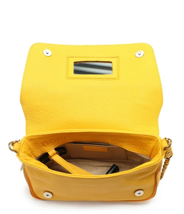 site pas cher JEROME DREYFUSS Sac Bobi S Cuir Bubble Jaune Tournesol 4