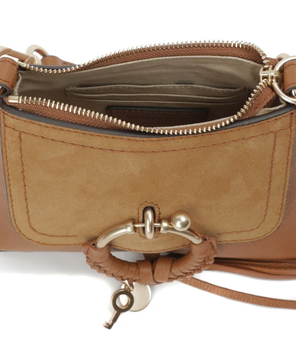 SEE BY CHLOE Sac Joan Mini Double Cuir Caramel 5