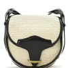 ISABEL MARANT Sac Botsy Raphia Naturel Noir 28