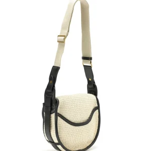 ISABEL MARANT Sac Botsy Raphia Naturel Noir 11