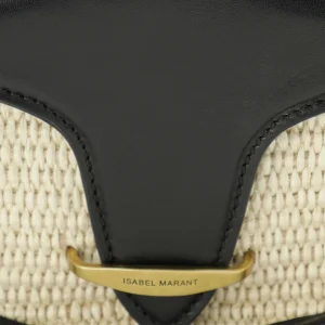 ISABEL MARANT Sac Botsy Raphia Naturel Noir 15