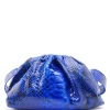 SISTA PARIS Sac Big Uniq Cuir Souple Python Bleu 25