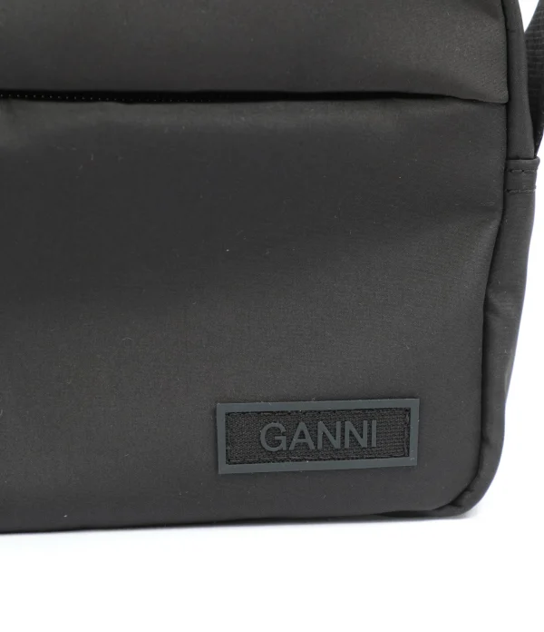 GANNI Sac Tissu Recyclé Noir solde en ligne 4