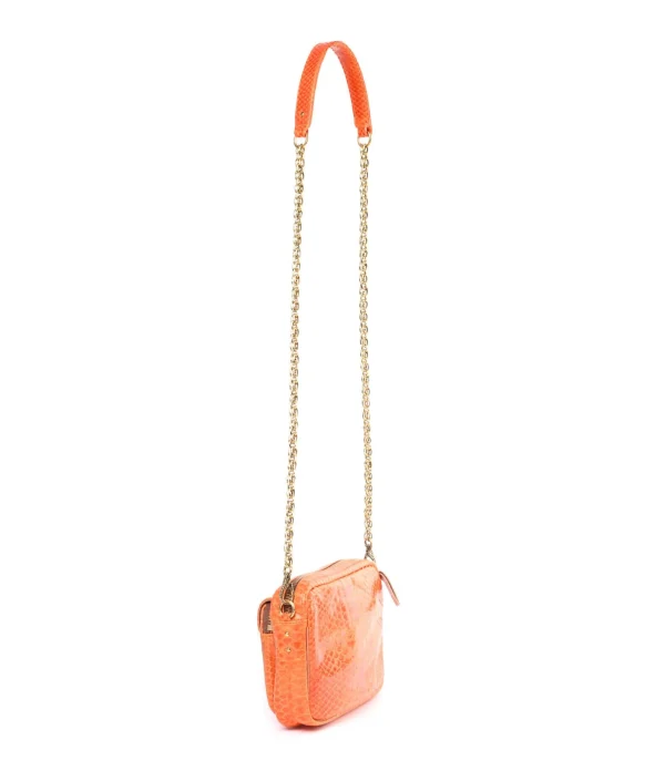 CLARIS VIROT Sac Charly Python Orange boutique 3