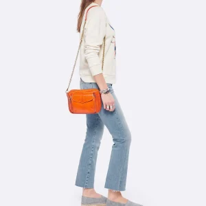 CLARIS VIROT Sac Charly Python Orange boutique 18