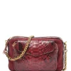 CLARIS VIROT Sac Charly Python Bordeaux Suédé 25