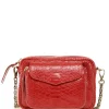 CLARIS VIROT Sac Big Charly Python Rouge pas cher 19