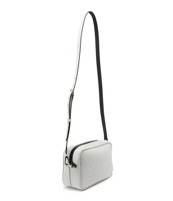 GOLDEN GOOSE Sac Star Cuir Glitter Argenté Large choix en ligne 3