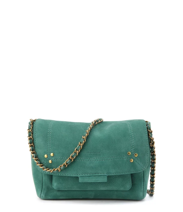 JEROME DREYFUSS Sac Lulu S Cuir Jade boutiqued pas cher 1