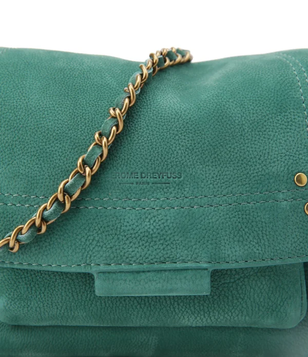 JEROME DREYFUSS Sac Lulu S Cuir Jade boutiqued pas cher 6