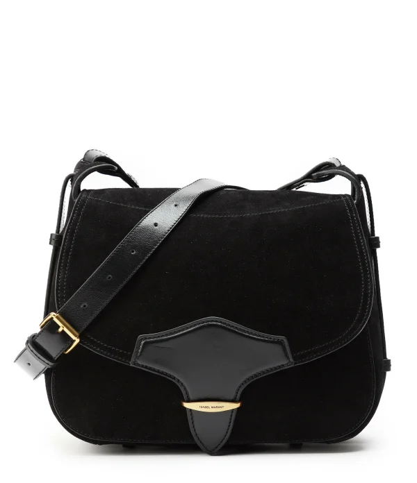 ISABEL MARANT Sac Besace Botsy Cuir Noir pas cher marque 1