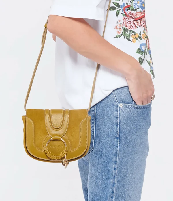 SEE BY CHLOE Sac Hana Mini Double Cuir Amber Green Achat 6