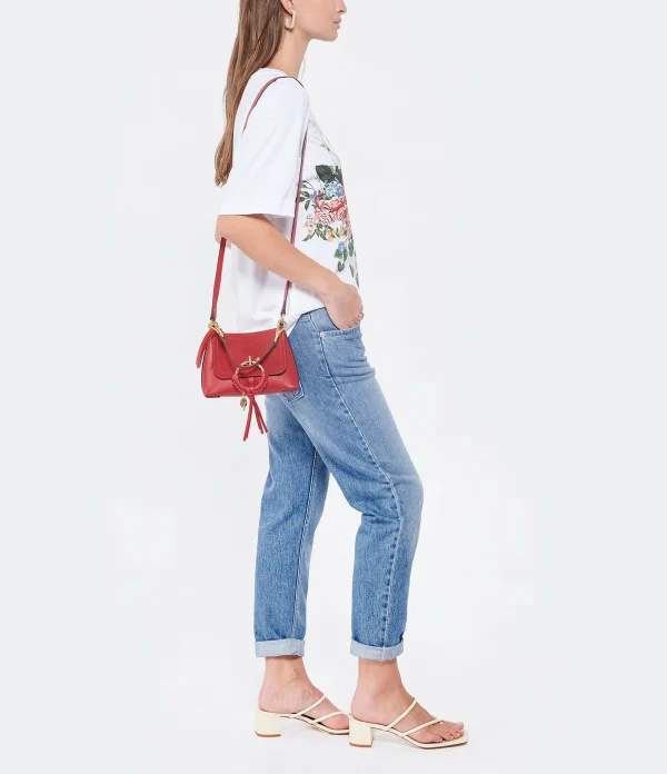 SEE BY CHLOE Sac Joan Mini Double Cuir Ribbon Red jusqu'à 7