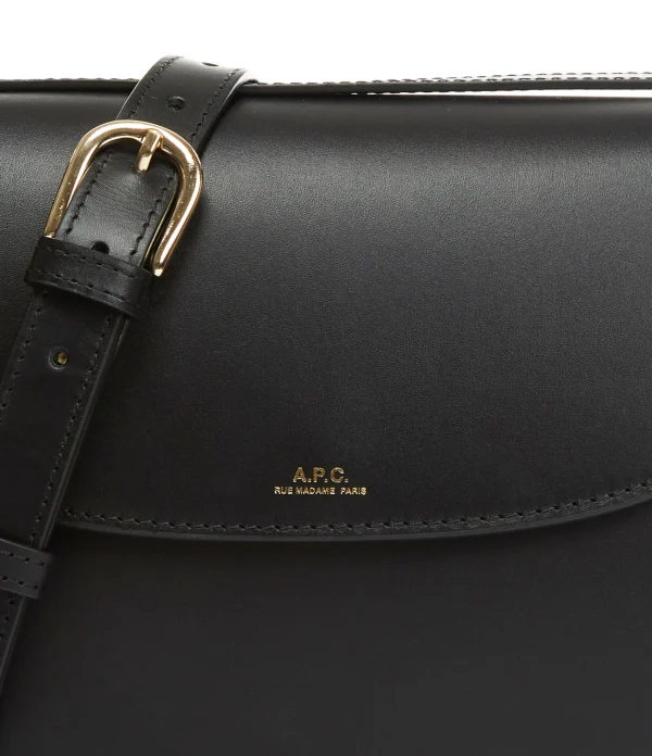 A.P.C. Sac Genève Mini Cuir Lisse Noir fashion pas cher 5