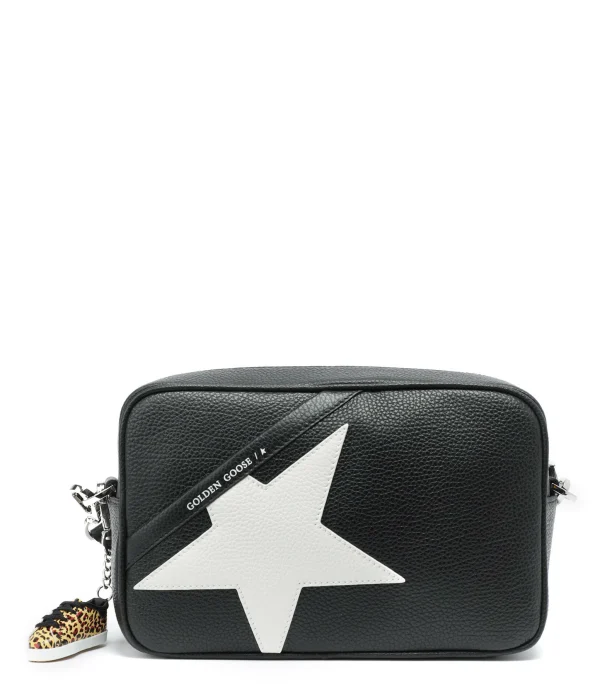 GOLDEN GOOSE Sac Star Cuir Noir Blanc 1