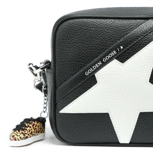 GOLDEN GOOSE Sac Star Cuir Noir Blanc 14