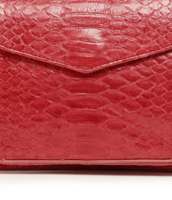 Achat CLARIS VIROT Sac Charly Python Rouge 5