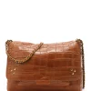 JEROME DREYFUSS Sac Lulu L Cuir Croco Whisky excellent qulity 22