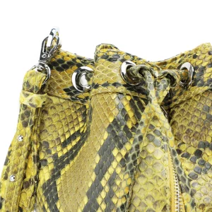 SISTA PARIS Sac Amber Python Jaune Phoenix Noir 14