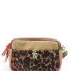 CLARIS VIROT Sac Lily Cuir Léopard Sable 22