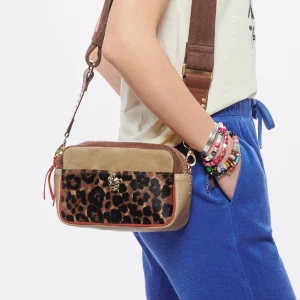 achat pas cher CLARIS VIROT Sac Lily Cuir Léopard Sable 16