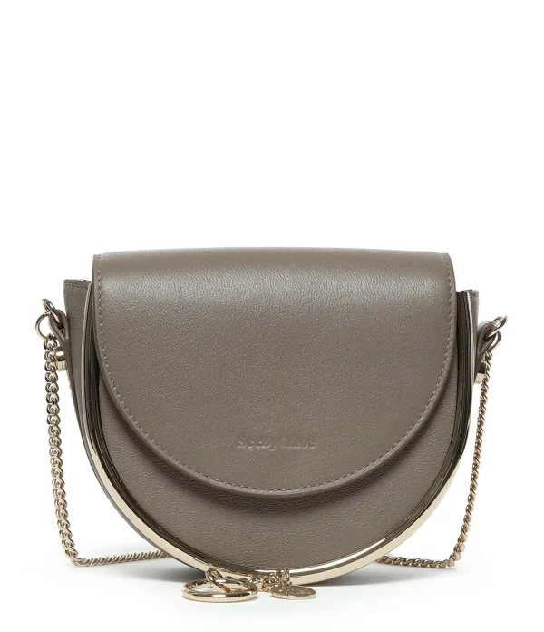 SEE BY CHLOE Sac Mara Cuir Lisse Motty Grey 1