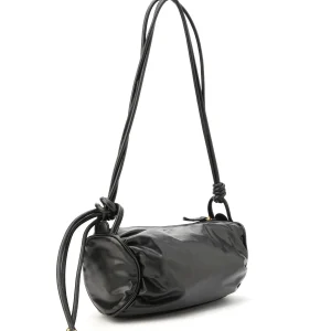 ISABEL MARANT Sac Shelby Cuir Froissé Noir Doré 10