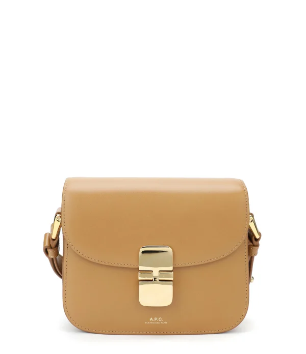 A.P.C. Sac Grace Mini Cuir Lisse Camel 1