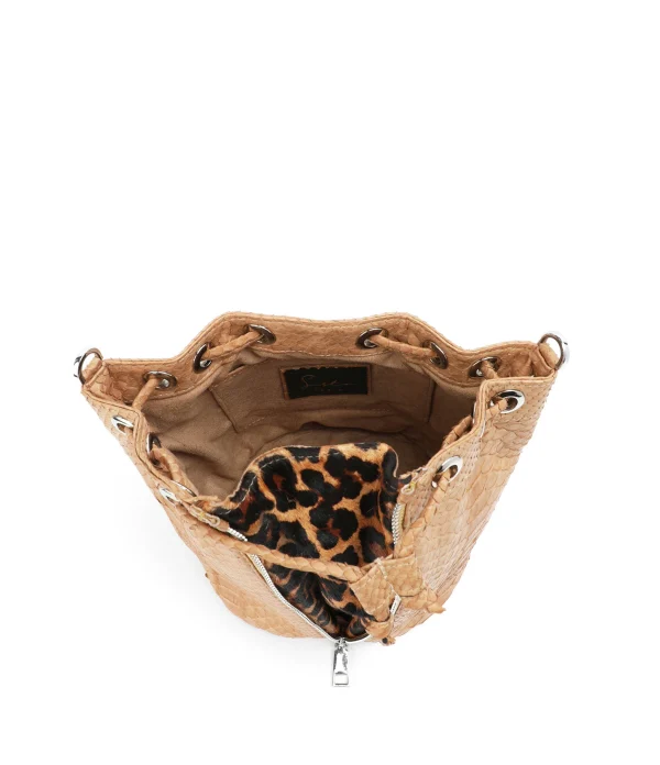 jusqu'à SISTA PARIS Sac Amber Python Naturel Léopard 4